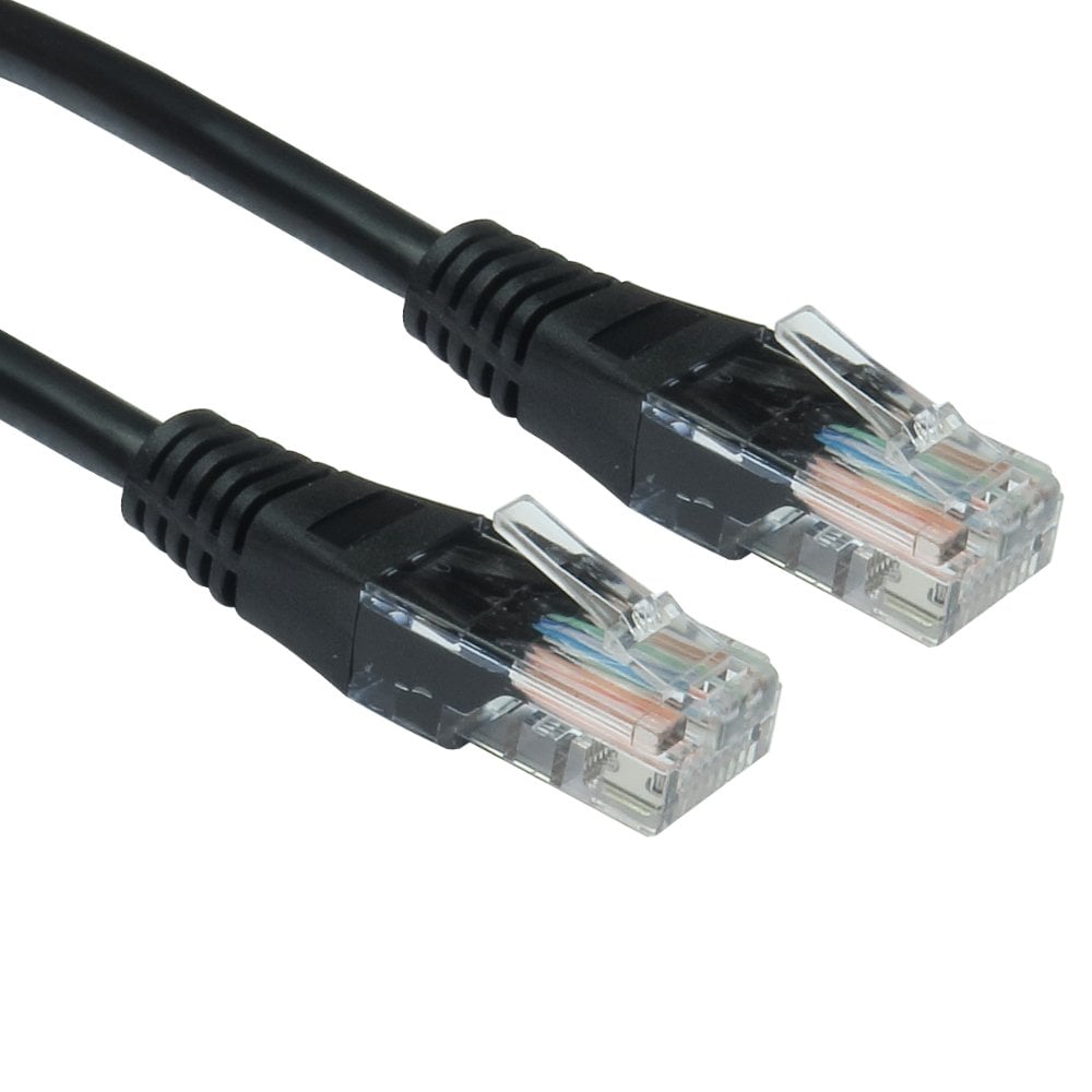 5m CAT5e Patch Cable Black Full Copper 24AWG