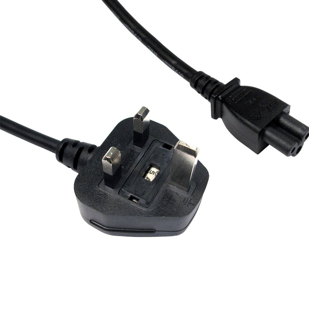 1.8m UK Mains to C5 Clover Leaf Power Lead